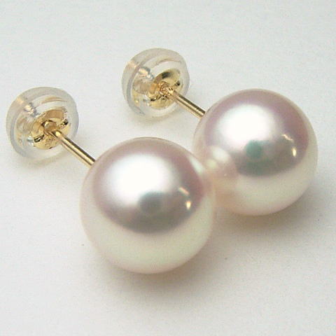 Pt900/K18/K14WGアコヤ真珠ピアス(イヤリング　チャーム  )【8mm-8.5mm】ewn-5860【花珠級】【越物】【激安】【送料無料】(あこや真珠 和珠 あこや本真珠 パールピアス アコヤ本真珠 本真珠  パール 直結 18金　プラチナ900 ピアス 真珠イヤリングもOK)